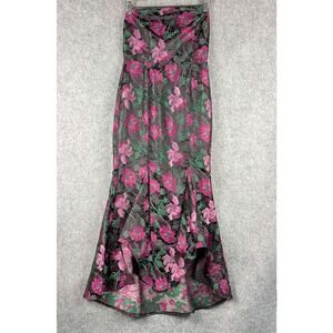 Vici Orchard Views Strapless Floral Mermaid Maxi Dress Womens Small Jacquard